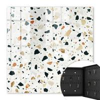 SCHLÜSSELBOX Schwarz 30x30 cm- Türöffnung nach rechts - Terrazzo-Muster - Grau, Metall (30/30/5cm) - TULUP