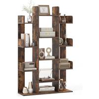 BUCHERREGAL Braun - Braun, Holz (86/141/25cm) - COSTWAY