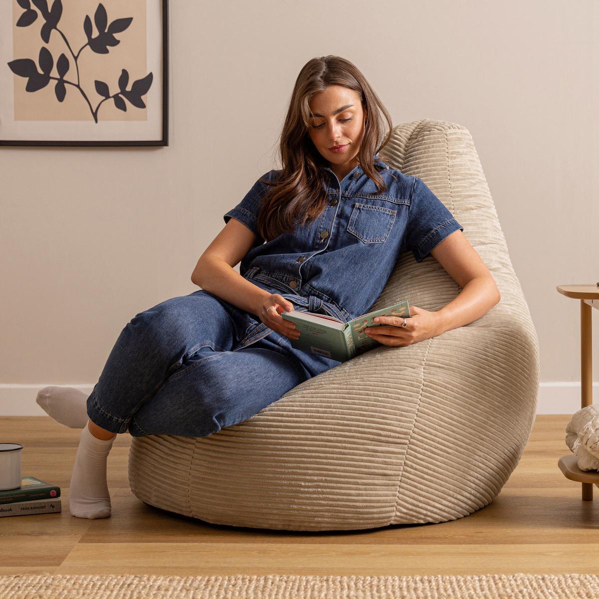 SITZSACK Dalton XXL Cord - Beige, Textil (94/85/92cm) - icon
