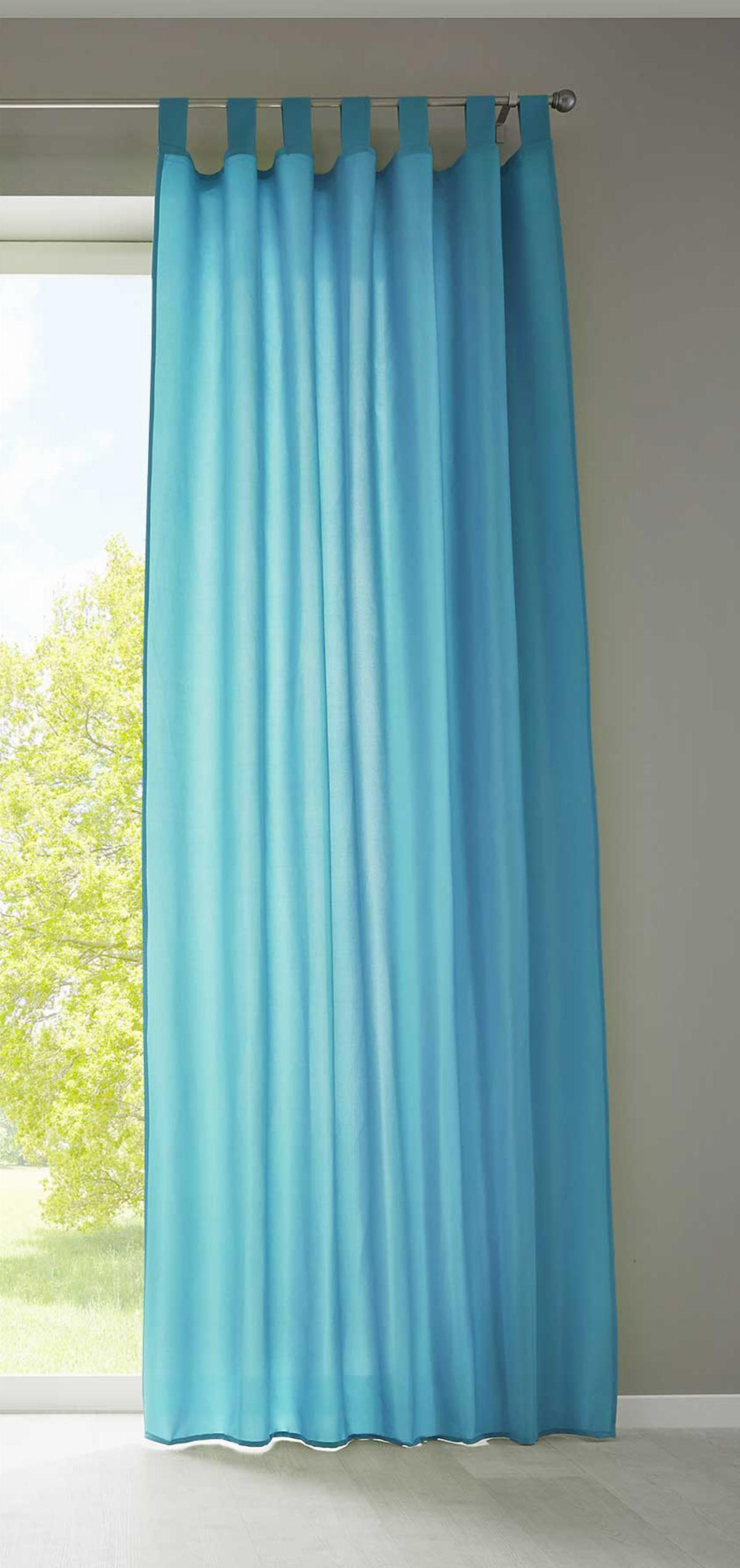 VORHANG POTSDAM HxB 245x140 cm Türkis - Türkis, Textil (140/245cm) - Gardinenbox