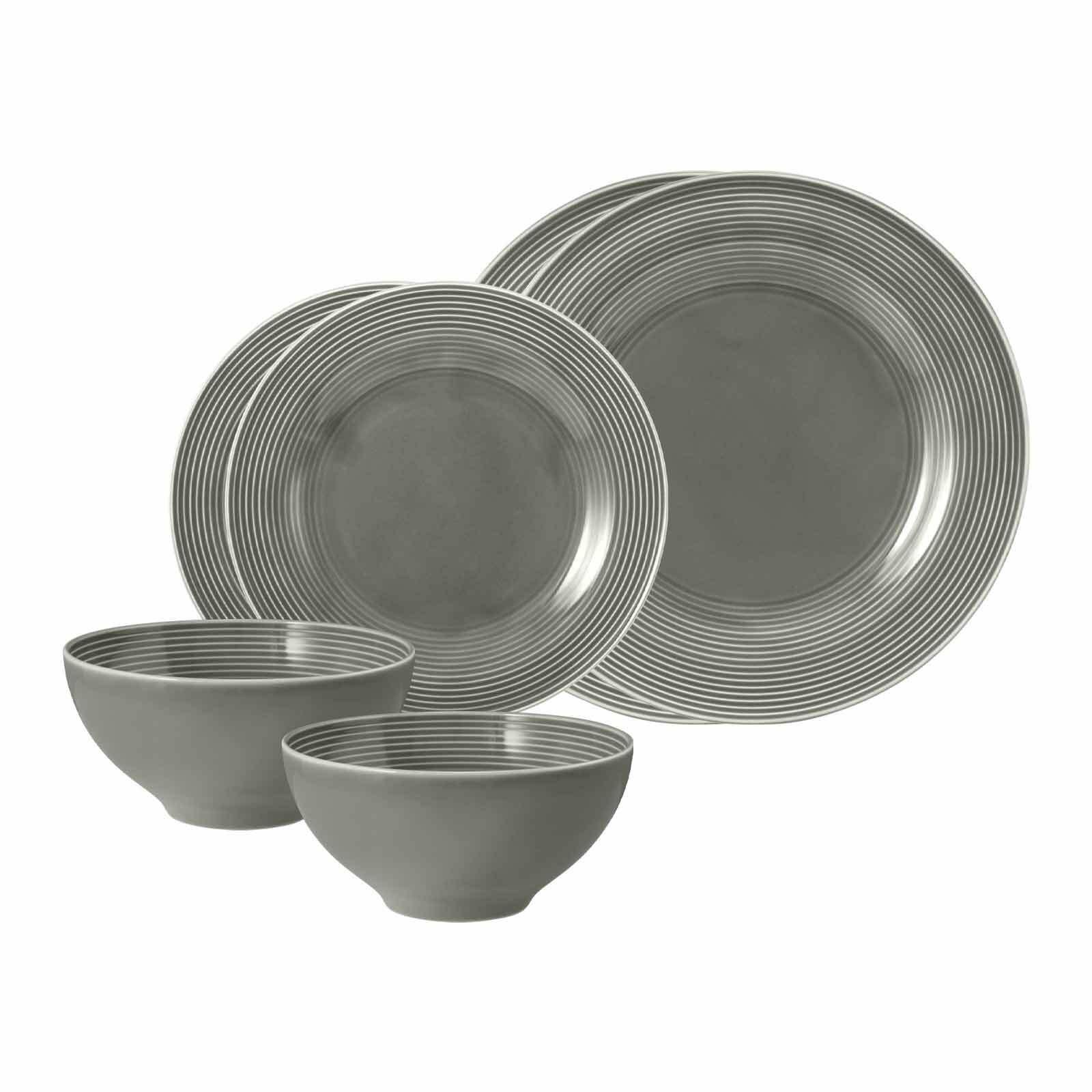BASIC-SET Beat Color Glaze Perlgrau 6-tlg. - Grau, Keramik (2/2/2cm) - Seltmann Weiden