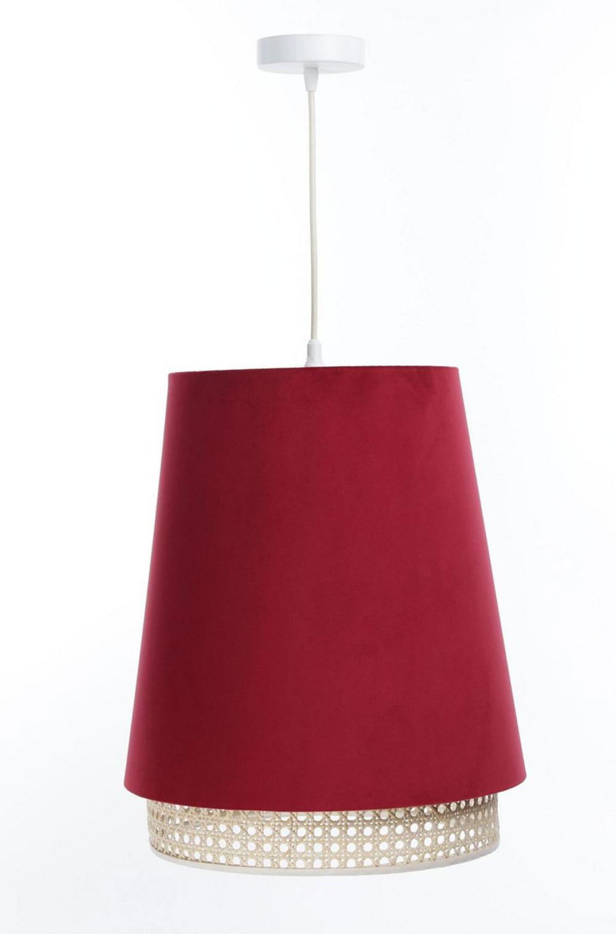 HÄNGELEUCHTE Rot 35/42 cm - Beige/Rot, Kunststoff (35/1.3/42cm) - ONZENO