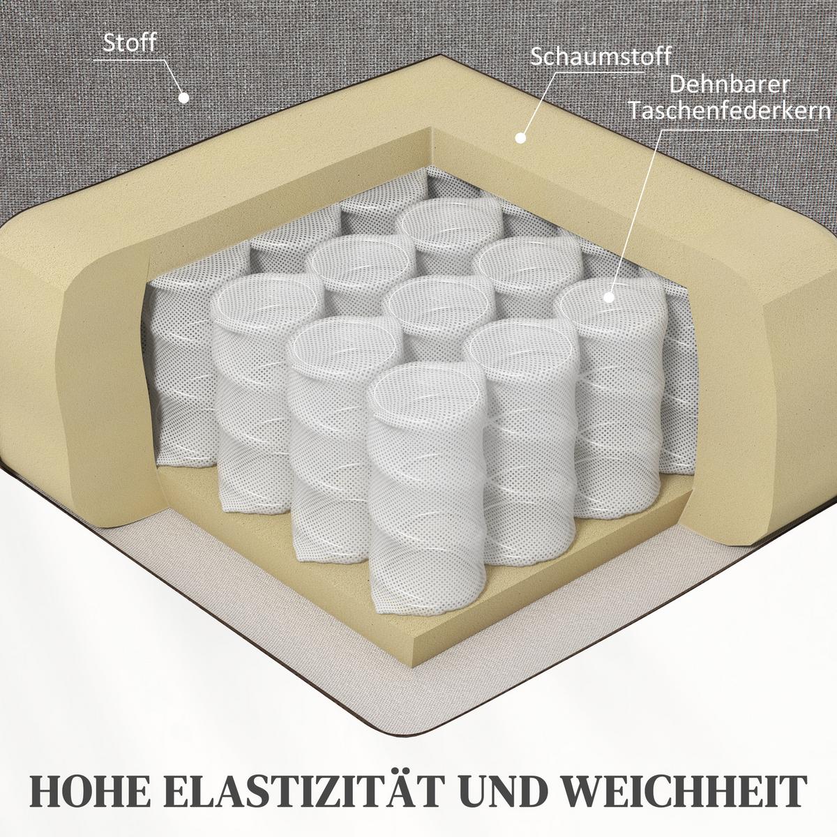 FERNSEHSESSEL mit Aufstehhilfe Relaxsessel mit Liegefunktion, Heizfunktion - Hellgrau/Schwarz, Textil/Metall (87/108/87.5cm) - HOMCOM