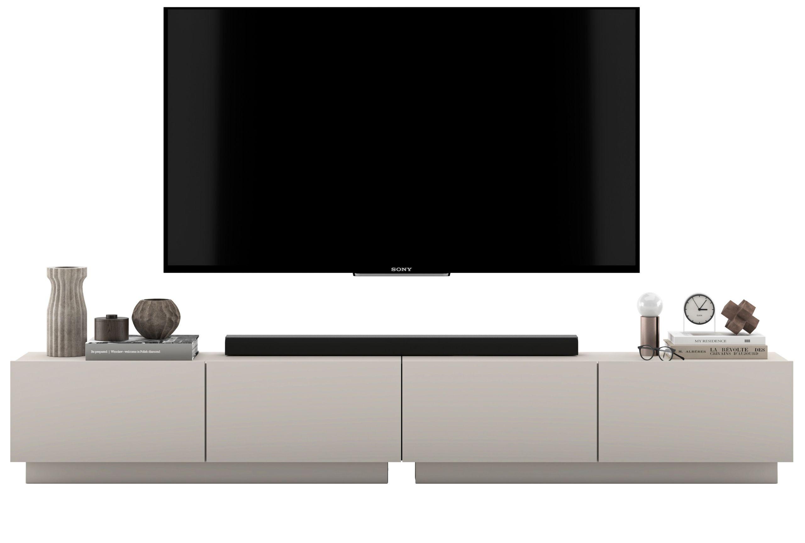 TV-LOWBOARD 2-er Set Enjoy Kaschmir Matt Loft 120 cm - Kaschmir, Holzwerkstoff (240/37/35cm) - Meble Lindner