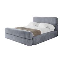 POLSTERBETT mit Bettkasten, Fußteil und Lattenrost, Boxbett ohne Matratze - ENORA-Z 180x200 Grau - Grau, Holzwerkstoff/Textil (180/200cm) - ALTDECOR