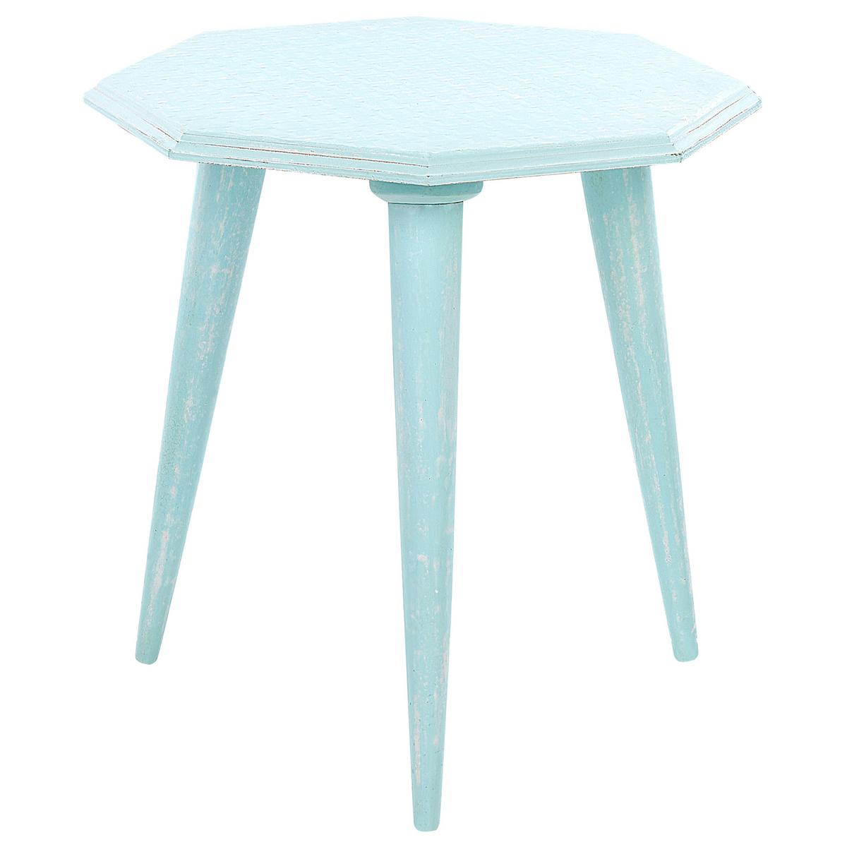 BEISTELLTISCH 2er-Set Achteckig Blau Kanri - Blau, Holzwerkstoff (42/42/45cm) - Beliani
