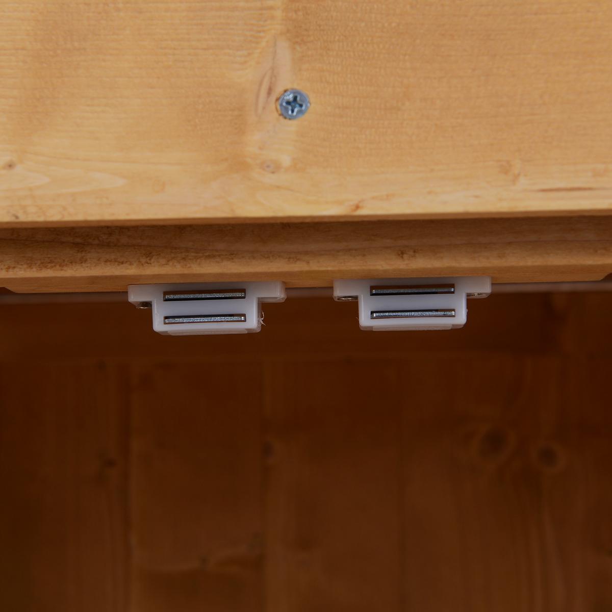 GARTENSCHRANK Geräteschuppen mit Doppeltür, 2 Fächern, wetterfest, Tannenholz, Natur - Fichtefarben, Holz (43/88/74cm) - Outsunny
