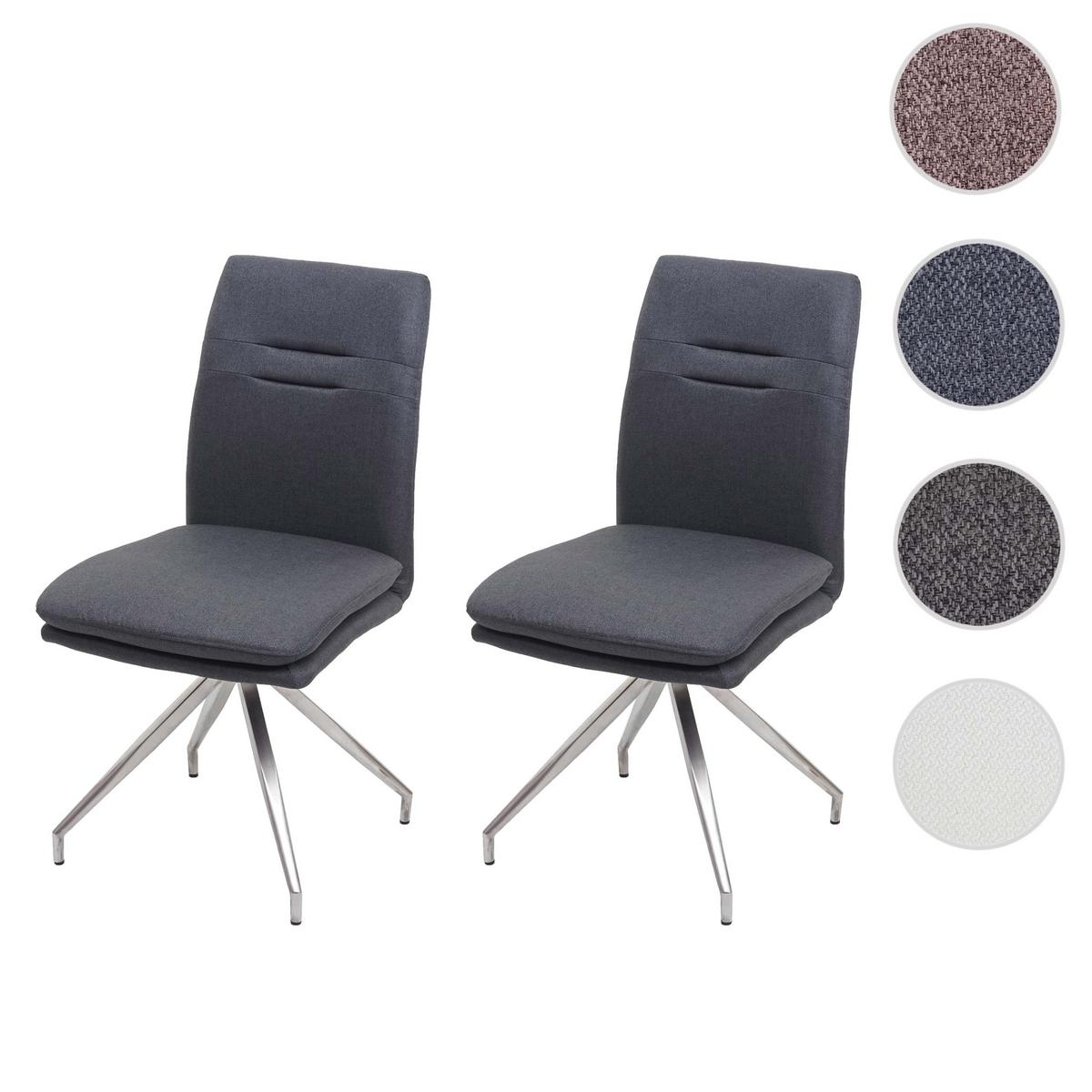 ESSZIMMERSTUHL Anthrazit 2er-Set - Anthrazit/Braun, Textil (47/90/60cm) - MCW