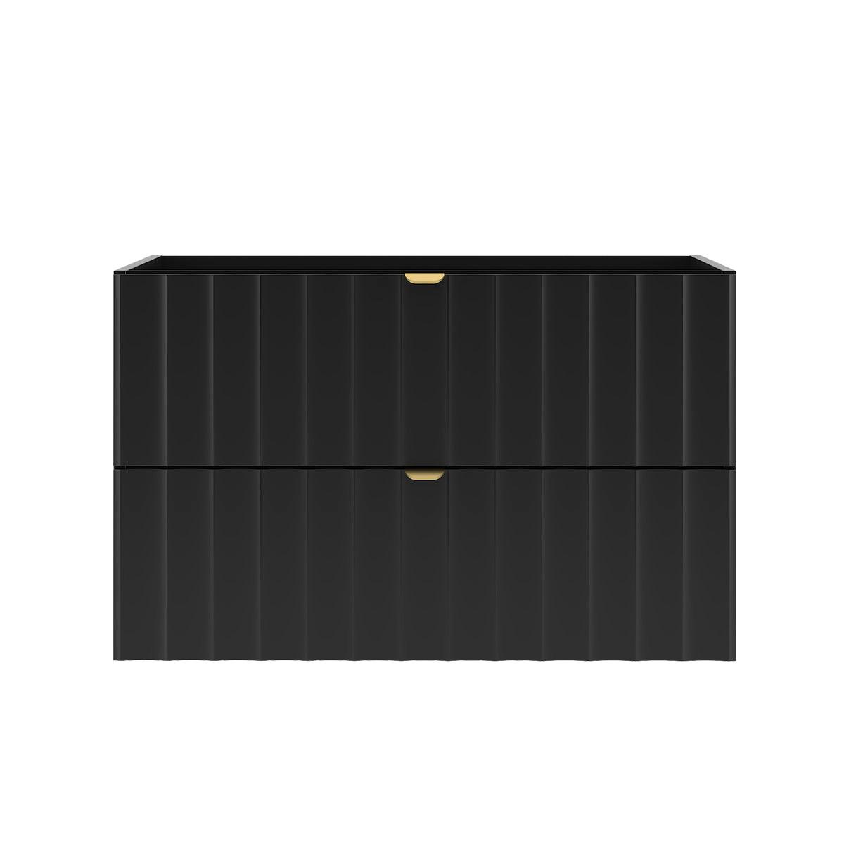 WASCHTISCHUNTERSCHRANK 80cm Lexa Schwarz - Schwarz, Holzwerkstoff (80/50/45.8cm) - Petits-meubles