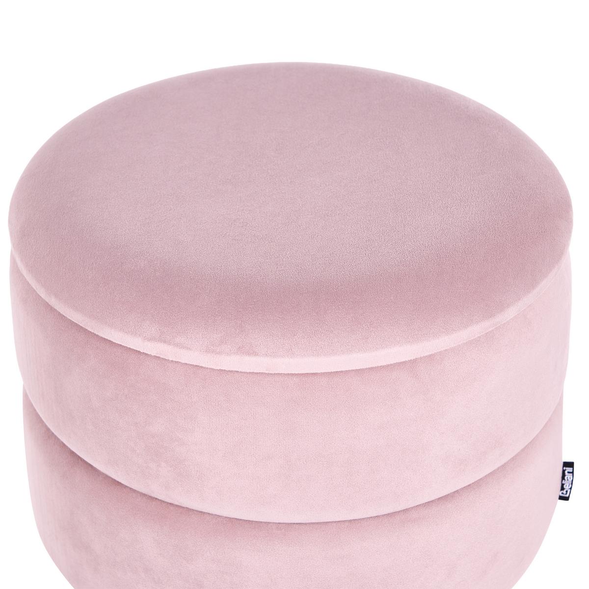 HOCKER Elgin 37/37/42 cm - Pink, Textil (37/42/37cm) - Beliani
