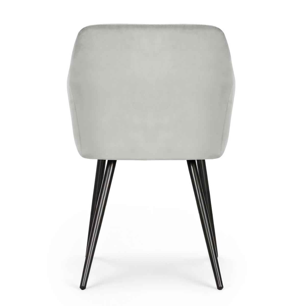 POLSTERSTUHL 2er Set, Metallbeine Grau, Schwarz 54,5/83/58 - Schwarz/Grau, Textil (55/83/51cm) - RAUMHIRSCH FURNITURE