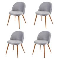 ESSZIMMERSTUHL Hellgrau 4er-Set - Hellgrau, Textil (48/77/46cm) - MCW