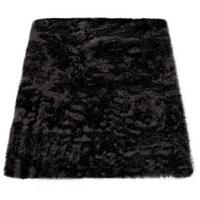 HOCHFLORTEPPICH Waschbar, einfarbig, Schwarz, 40 x 60 cm - Schwarz, Textil (60/40cm) - KADIMA DESIGN
