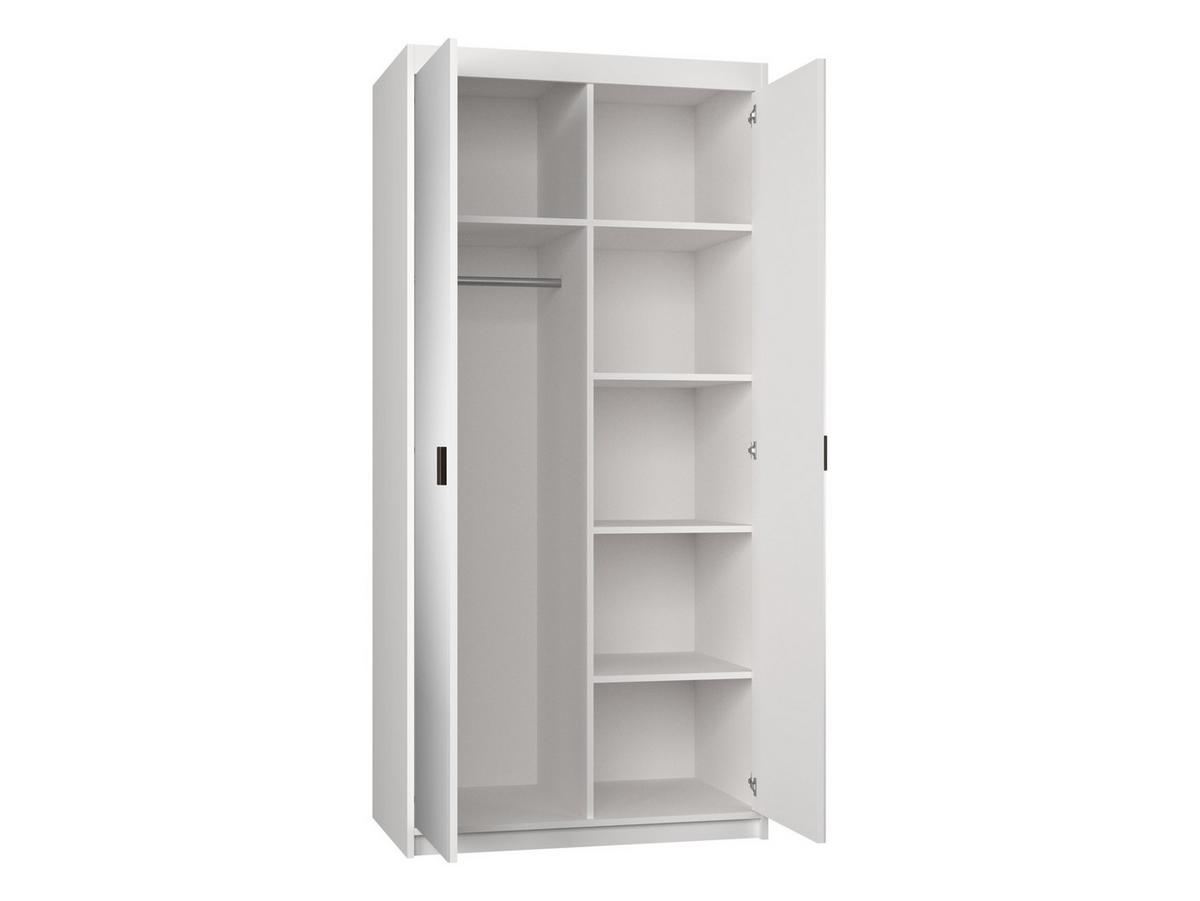KLEIDERSCHRANK Elena 2D - Eichefarben/Schwarz, Holzwerkstoff/Kunststoff (90/191/53cm) - MIRJAN24