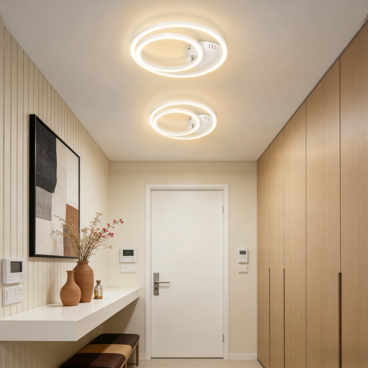 LED DECKENLEUCHTE Lioren 40.5/30/6.7 cm - Weiß, Kunststoff (40.5/30/6.7cm) - ZMH