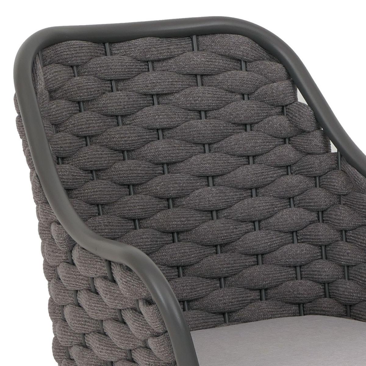 GARTENSTUHL Anthrazit, Hellgrau - Anthrazit/Hellgrau, Textil (59/84/63cm) - MCW