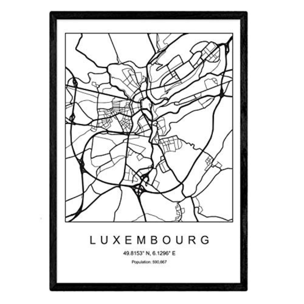 POSTER Luxemburg Skandinavischen Stil A3 Rahmenlos - Klar, Papier (29.7/5/42cm) - Nacnic