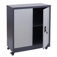 AKTENSCHRANK Dunkelgrau, Hellgrau - Dunkelgrau/Hellgrau, Metall (80/98/40cm) - MCW