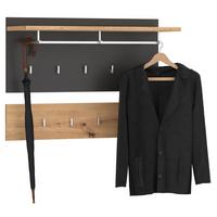 WANDGARDEROBE BILBAO dunkelgrau, Artisan Eiche - Dunkelgrau, Holzwerkstoff (90/60/30cm) - CARO-Möbel