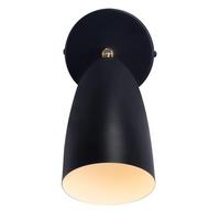 WANDLEUCHTE Chromium 10/10/22 cm - Schwarz, Metall (10/22/10cm) - ZMH