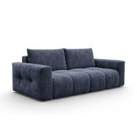 SOFA VERONA 3-Sitzer, Marineblau - Blau/Schwarz, Holz/Textil (224/83/110cm) - Courtois Laville