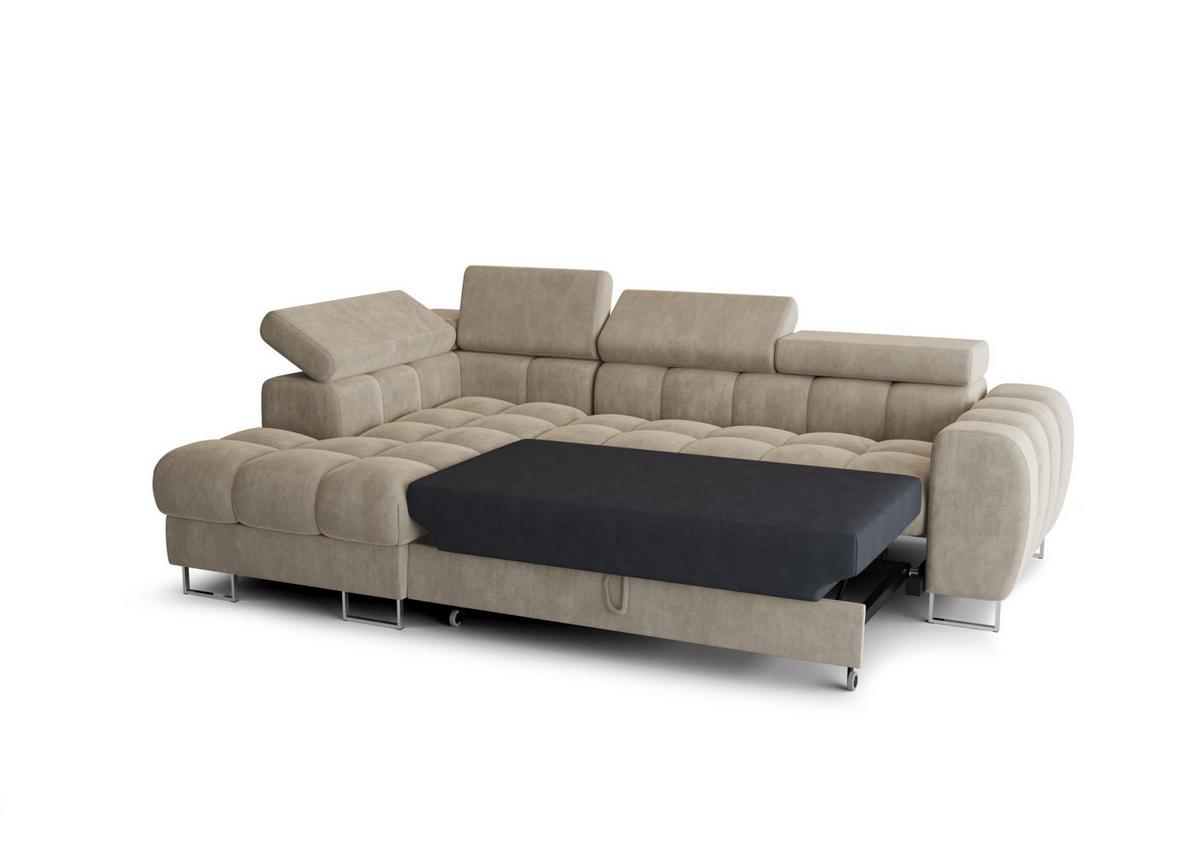 ECKSOFA Bastien Mit Schlaffunktion - Grün, Holzwerkstoff/Textil (170/260cm) - Fun Möbel