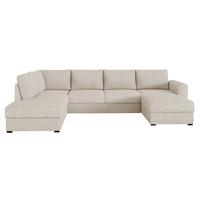 WOHNLANDSCHAFT Wilma Premium, Seite: Links - Schwarz/Naturfarben, Holz/Textil (305/85/188cm) - MIRJAN24