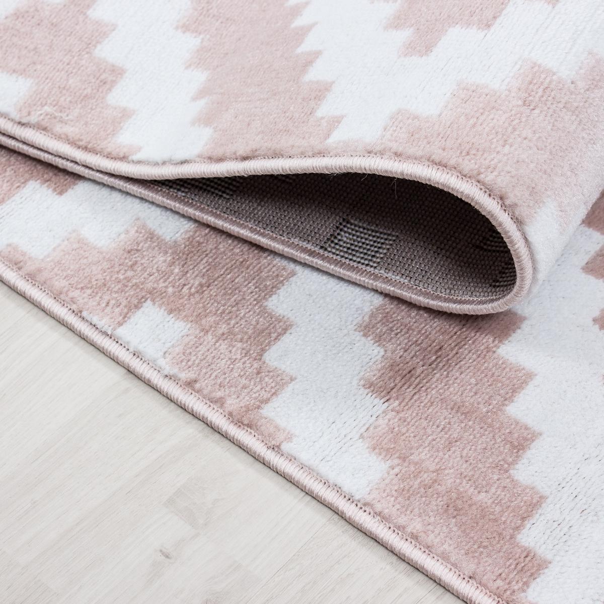 TEPPICH Kurzflor INN in Rosa, geometrisch, 120 x 170 cm - Rosa, Textil (170/120cm) - KADIMA DESIGN