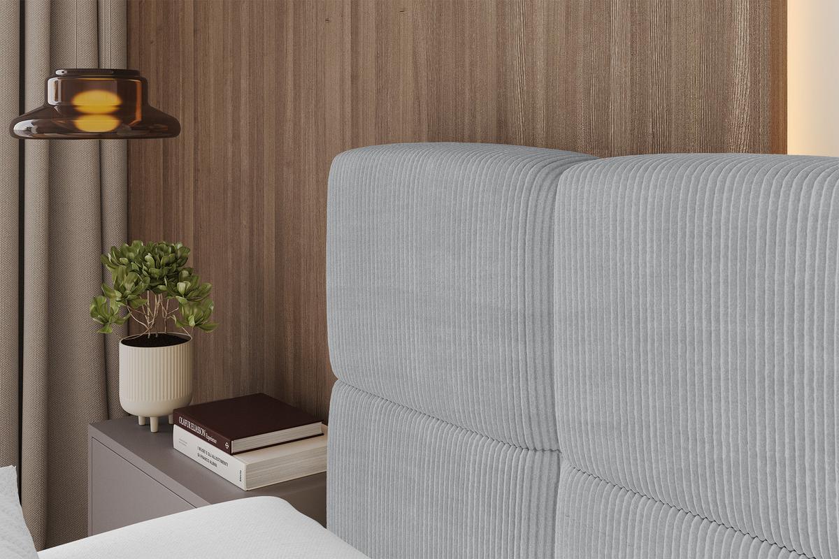 POLSTERBETT mit Bettkasten und Lattenrost, Bett mit Matratze H3/H4, Kopfteil, Boxbett, Doppelbett mit Stauraum - NATA-Z 120x200 Grau - Graphitfarben, Holzwerkstoff/Textil (120/200cm) - ALTDECOR