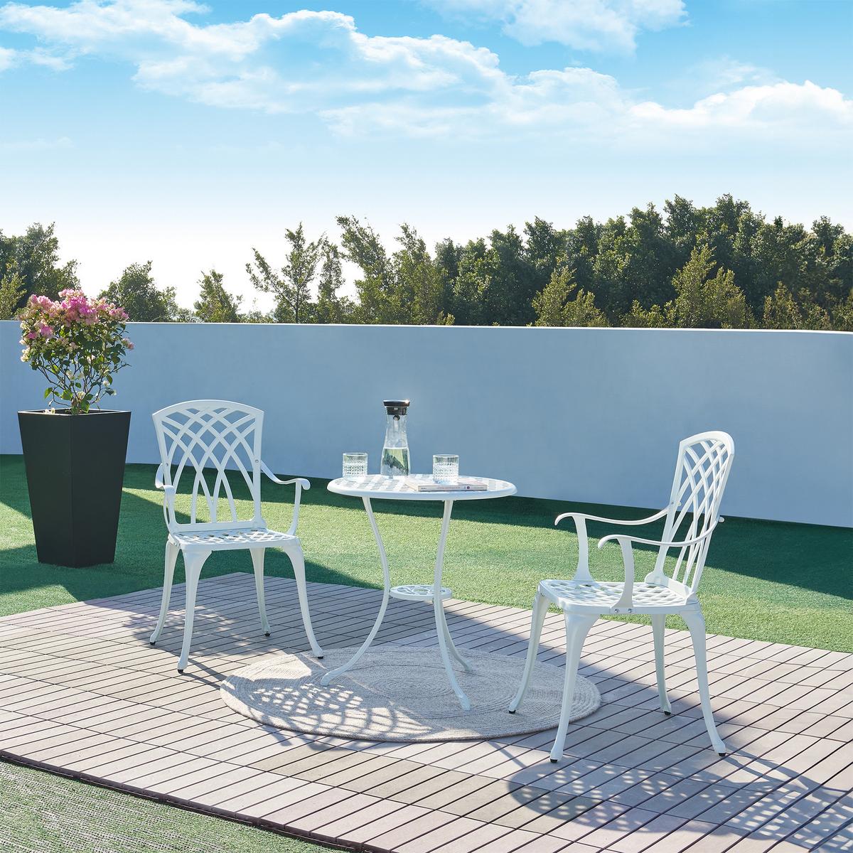 BISTRO-SET 3 TLG. Vena - Weiß, Metall - casa.pro
