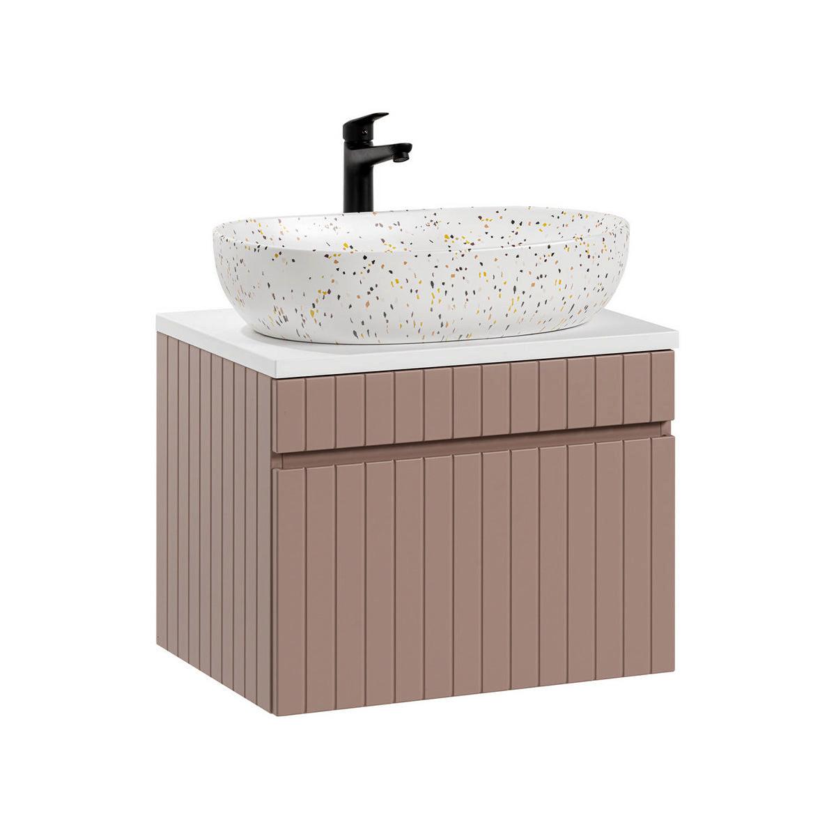 BADMÖBEL 60.4cm Zelie 2er-Set Rose - Pink, Holzwerkstoff (60.4/48/46cm) - Petits-meubles