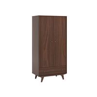 SCHRANK 2 Türen Mid Holz - Braun, Holzwerkstoff (90/185/50cm) - Petits-meubles