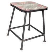 HOCKER aus Metall, rot, 38x45cm - Multicolor, Metall (38/45/38cm) - Wanderlust