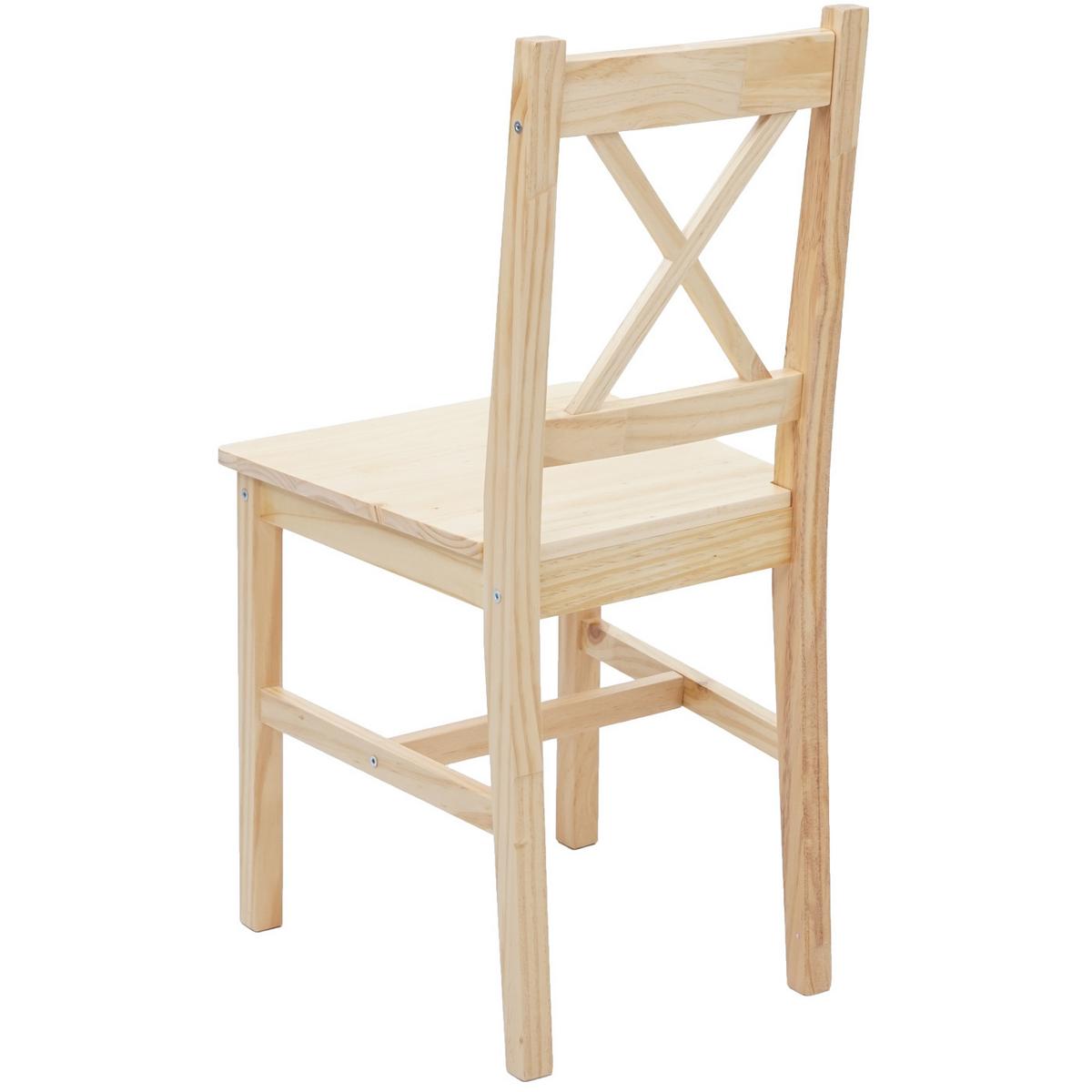 ESSZIMMERSTUHL Kiefer Dekor 2er-Set - Naturfarben/Kieferfarben, Holz (40/86/42cm) - MCW