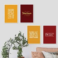 POSTER Set mit 4 inspirierenden Phrasen A3 Rahmenlos - Klar, Papier (29.7/3cm) - Nacnic