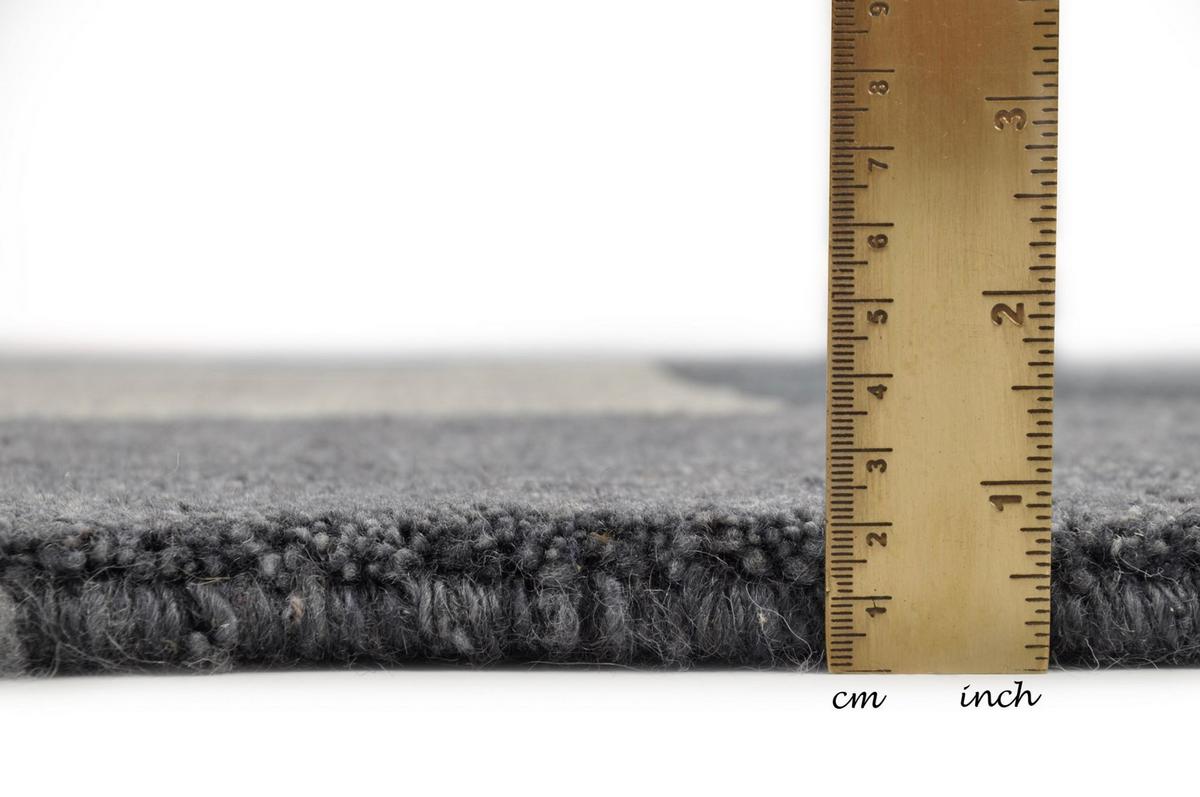 WOLLTEPPICH Dalas 250x300 cm - Anthrazit, Textil (250/300cm) - THEKO