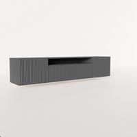 LOWBOARD VAREN 200/41/40 cm, Hängender TV-Schrank Graphitfarben - Graphitfarben, Holzwerkstoff (200/41/40cm) - MASSENO