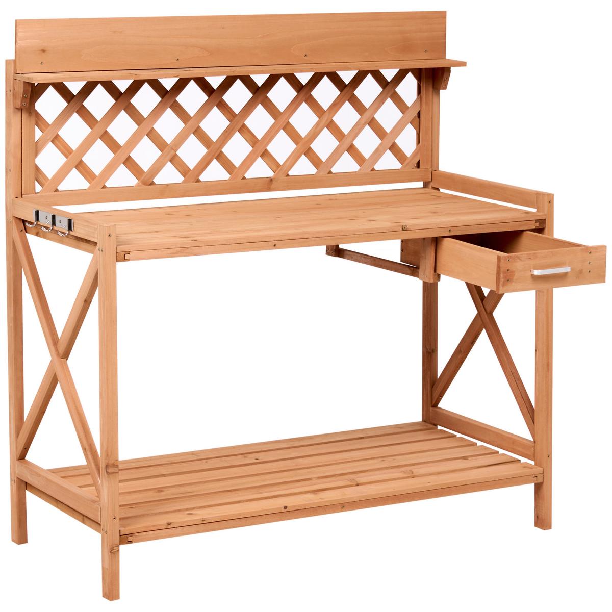PFLANZTISCH 115/116 cm Tannenholz Hellbraun Sperlinga - Hellbraun/Braun, Holz - Beliani