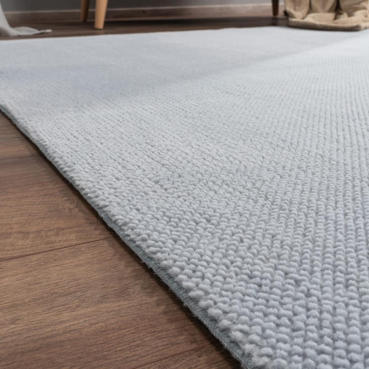 KURZFLORTEPPICH, einfarbig, Florhöhe 12 mm, Grau, 120 x 160 cm - Grau, Textil (160/120cm) - KADIMA DESIGN