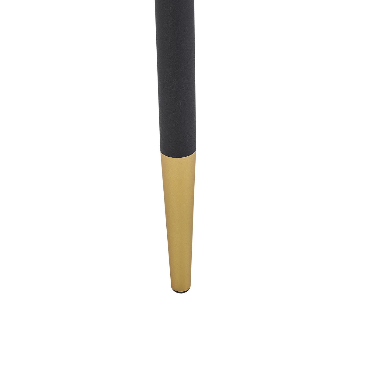 ESSTISCH 80/80/75 cm Schwarz, Goldfarben Quadratisch Shalford - Schwarz, Holzwerkstoff (80/80/75cm) - Beliani