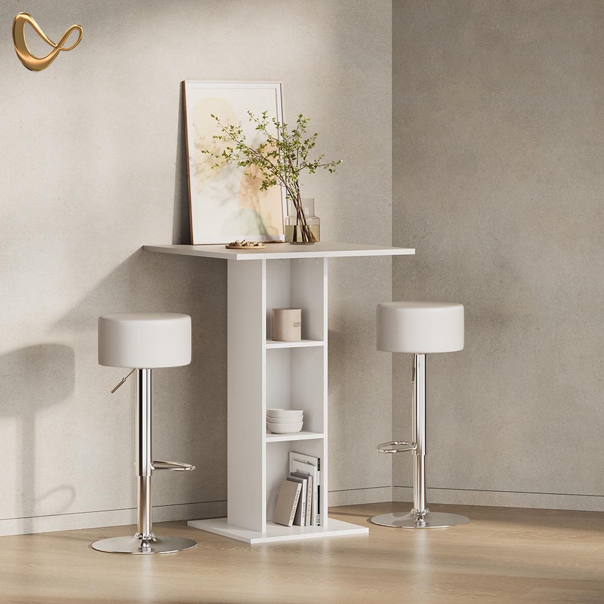 BARTISCH Regusa Weiß 75 x 75 cm - Weiß, Holzwerkstoff (75/75/106cm) - Livinity®