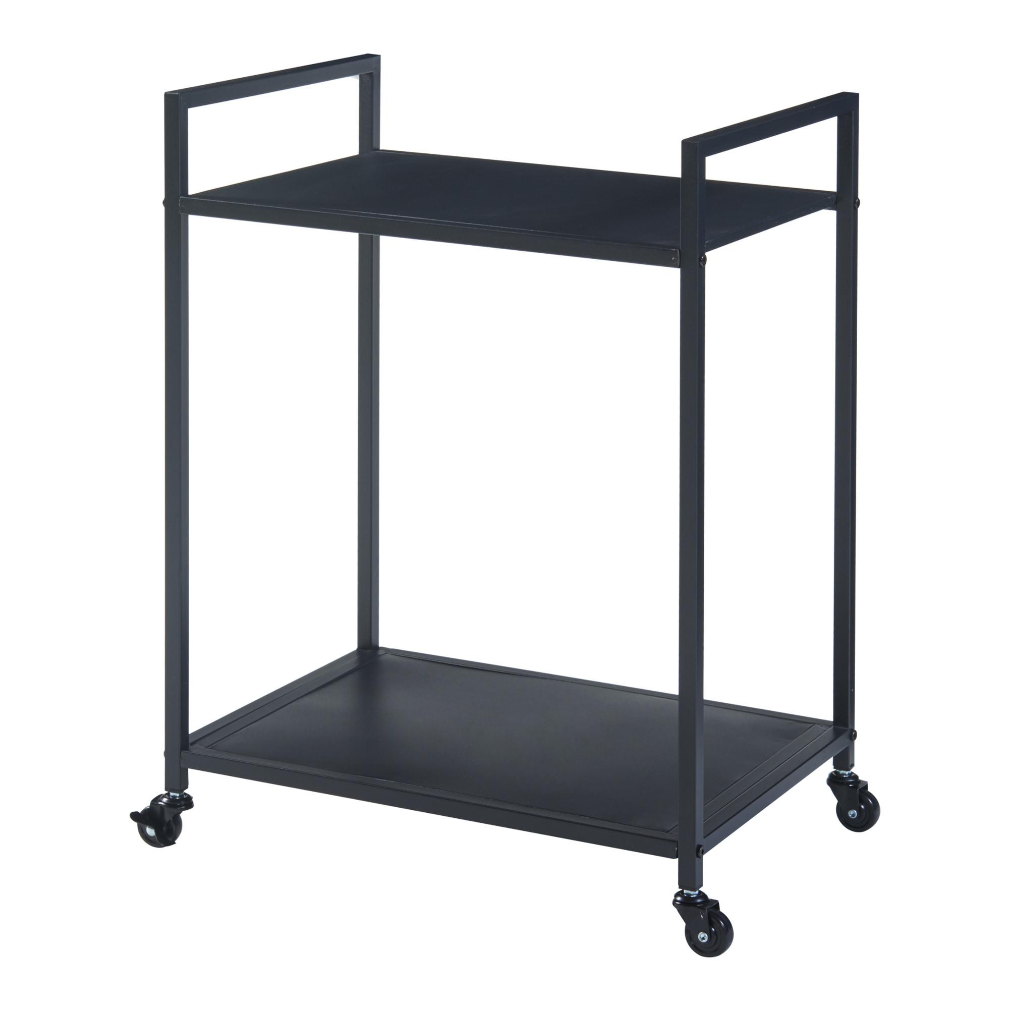 SERVIERWAGEN Lesja - Schwarz, Metall (50/68.5/36cm) - [en.casa]