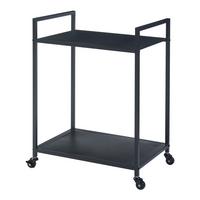 SERVIERWAGEN Lesja - Schwarz, Metall (50/68.5/36cm) - [en.casa]