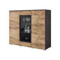 KOMMODE Vera 120 - Silberfarben/Braun, Holzwerkstoff/Kunststoff (120/104/40cm) - MIRJAN24