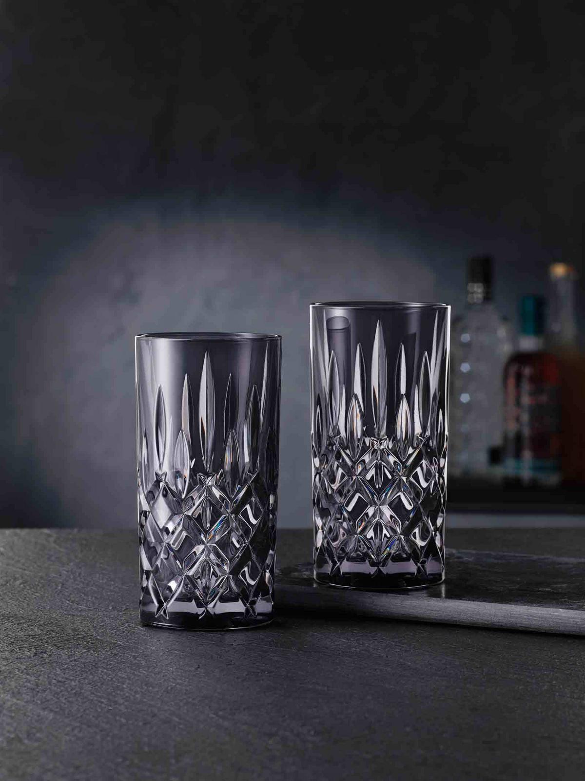 LONGDRINKGLÄSER Noblesse Smoke 395 ml 2er Set - Grau, Glas (0.395L) - Nachtmann