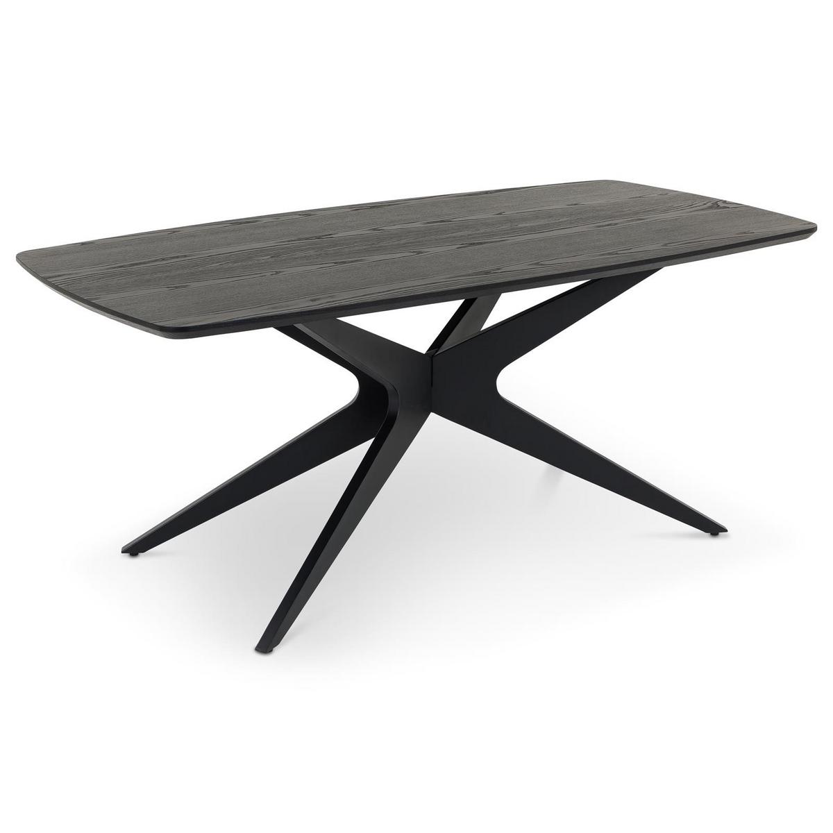 ESSTISCH TAVO schwarz - Schwarz, Holzwerkstoff (90/180/76cm) - IDIMEX