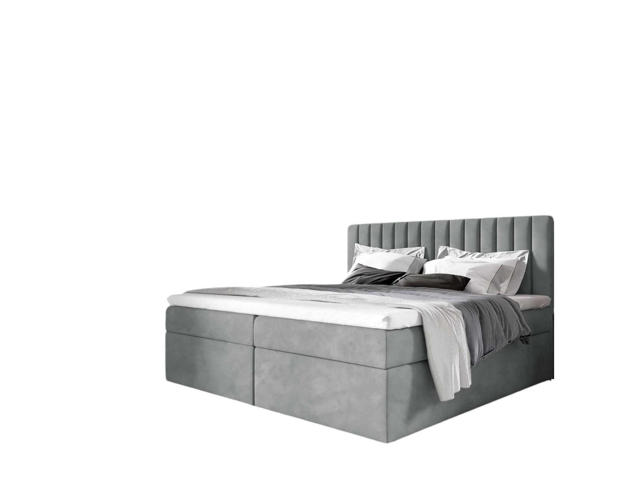 BOXBETT Linnea - Hellblau, Holzwerkstoff/Textil (140/220cm) - Fun Möbel
