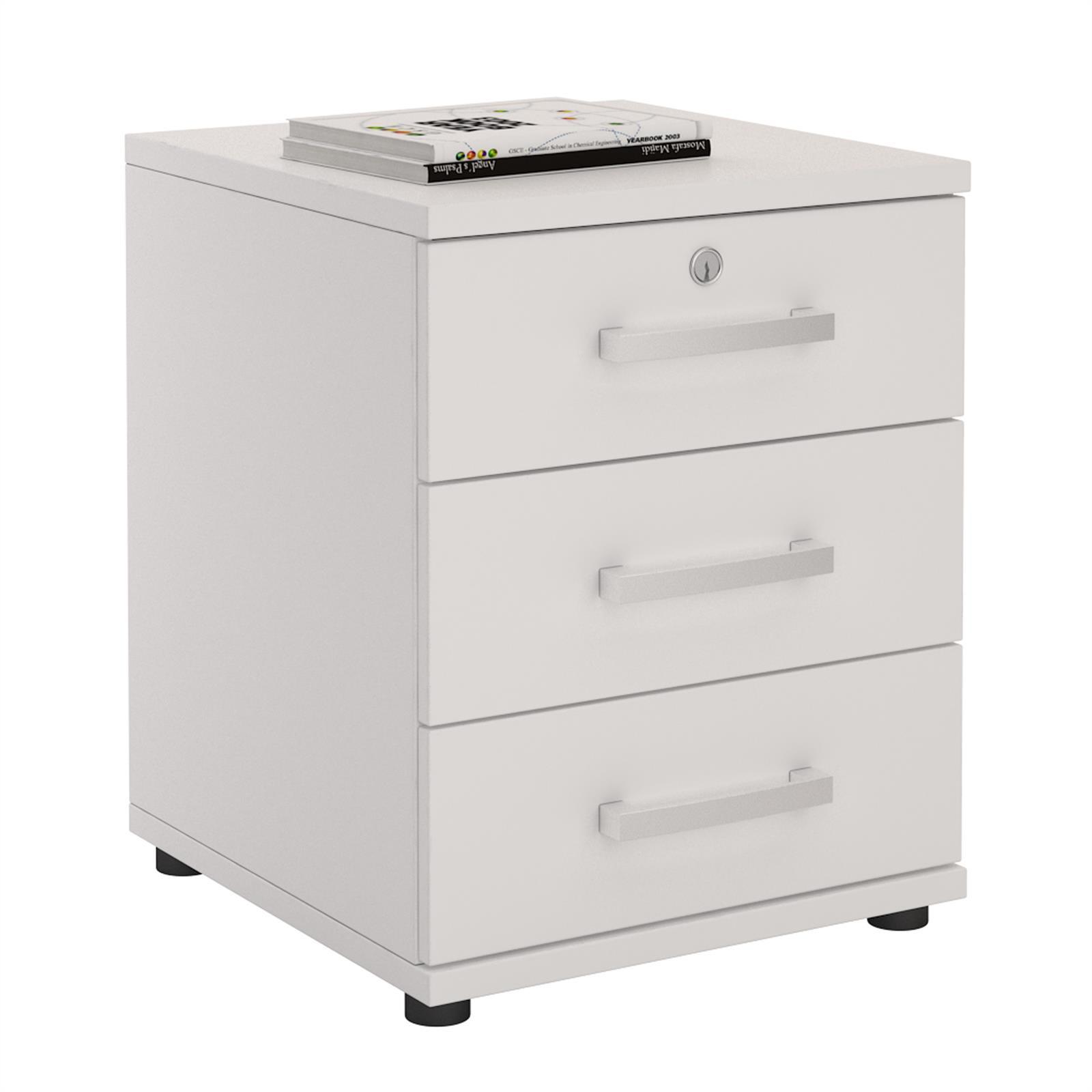 BÜROCONTAINER TORONTO weiß - Weiß, Holzwerkstoff (44/55/45cm) - CARO-Möbel