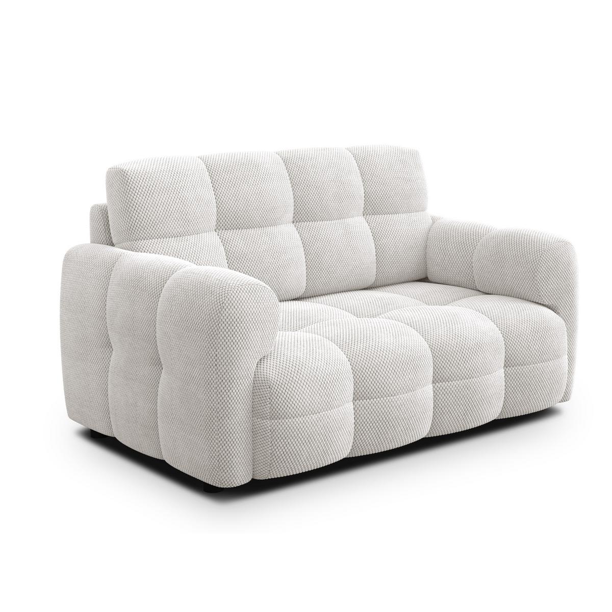 SOFA MELLOW 2-Sitzer, creme - Creme/Schwarz, Holz/Textil (153/87/98cm) - Wozimo