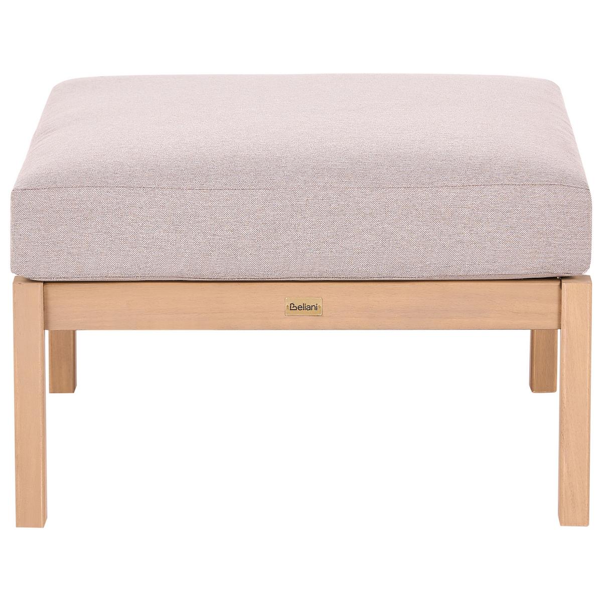 OTTOMANE Hellbraun Rivello - Hellbraun/Beige, Holz (66/42/66cm) - Beliani